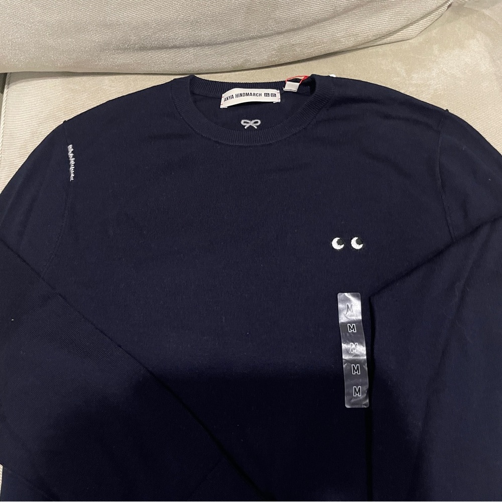 Anya Hindmarch x Uniqlo Navy Sweater, M - Picture 2 of 7